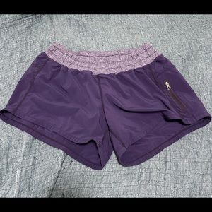 Purple Lululemon Tracker Shorts
